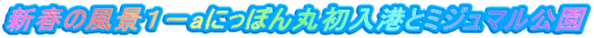 新春の風景１－aにっぽん丸初入港とミジュマル公園
